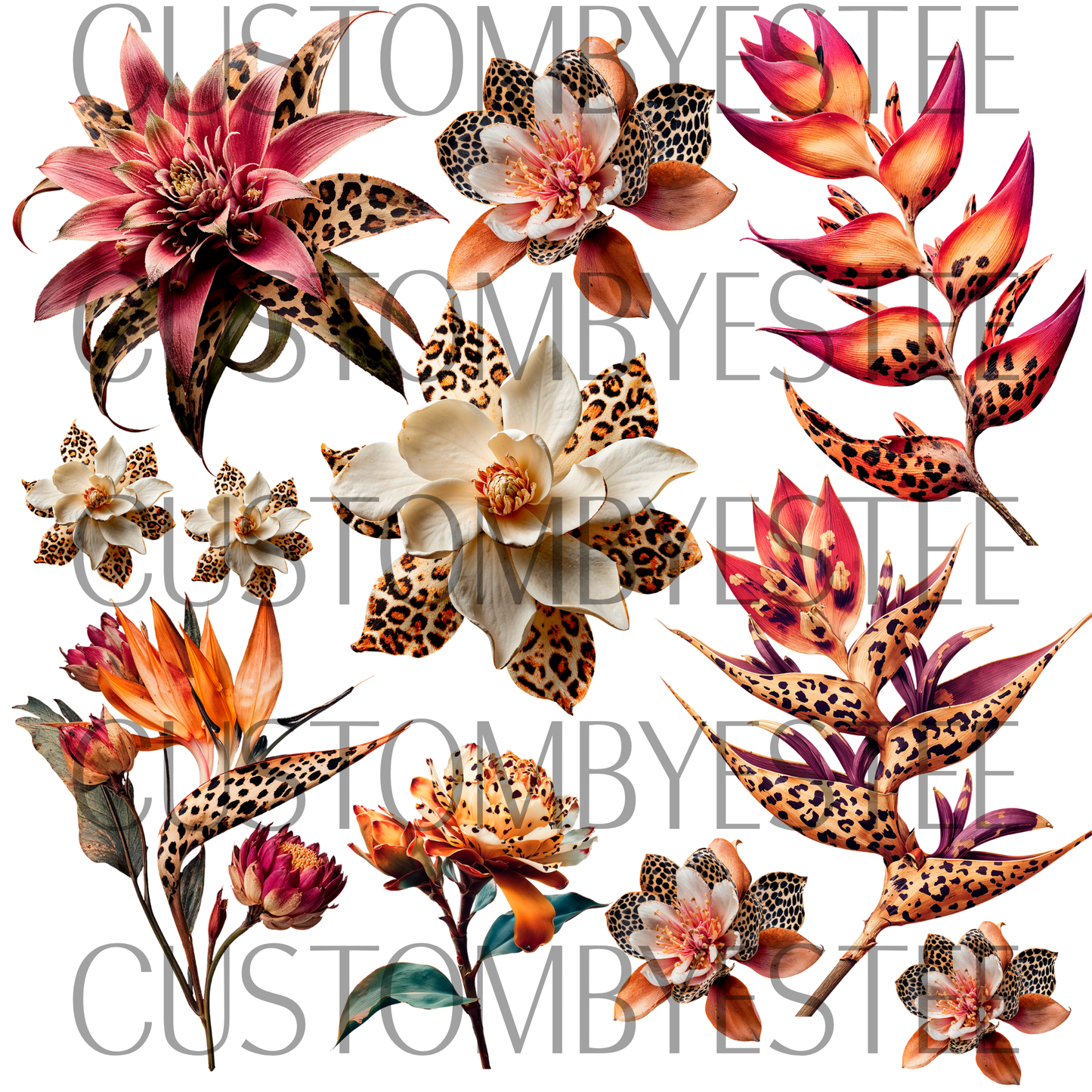 A28. ELEMENT SHEET- Leopard Flowers