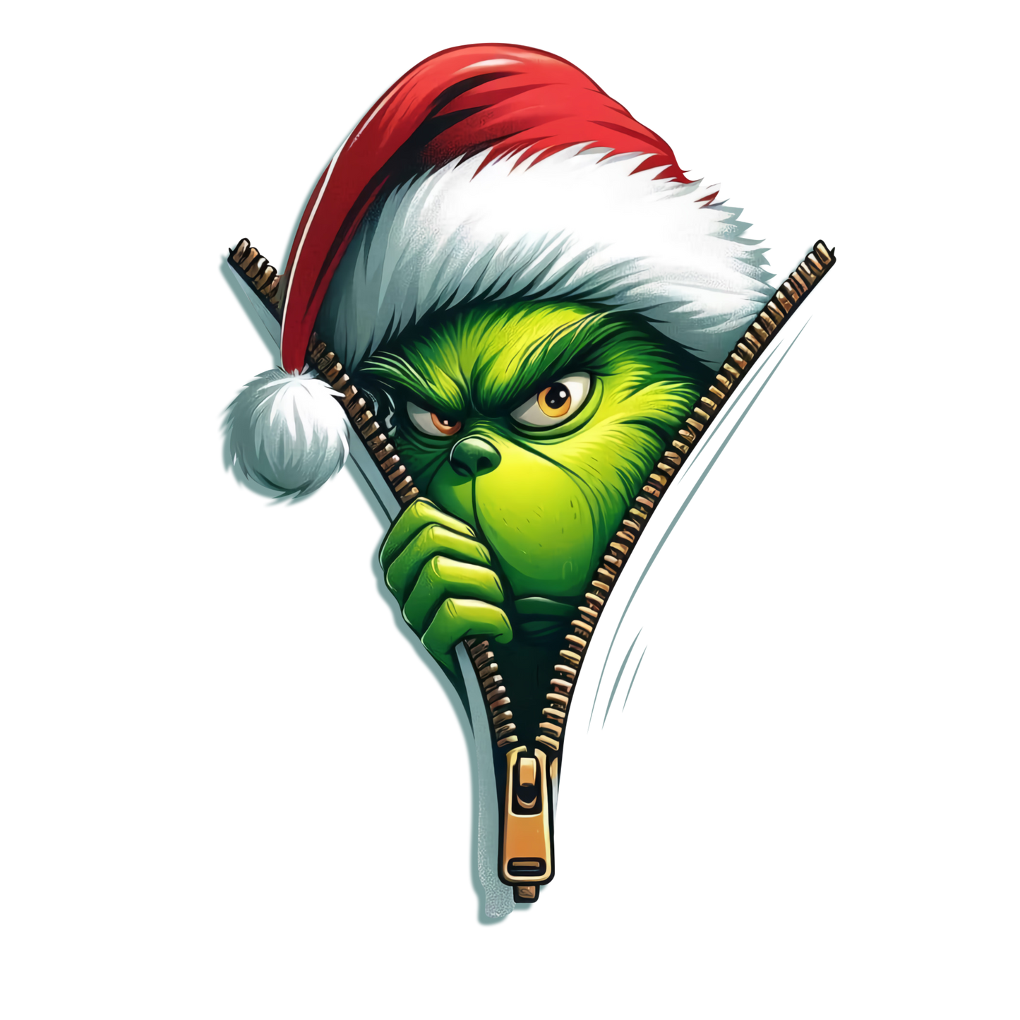 F. Green Man Zipper Decal