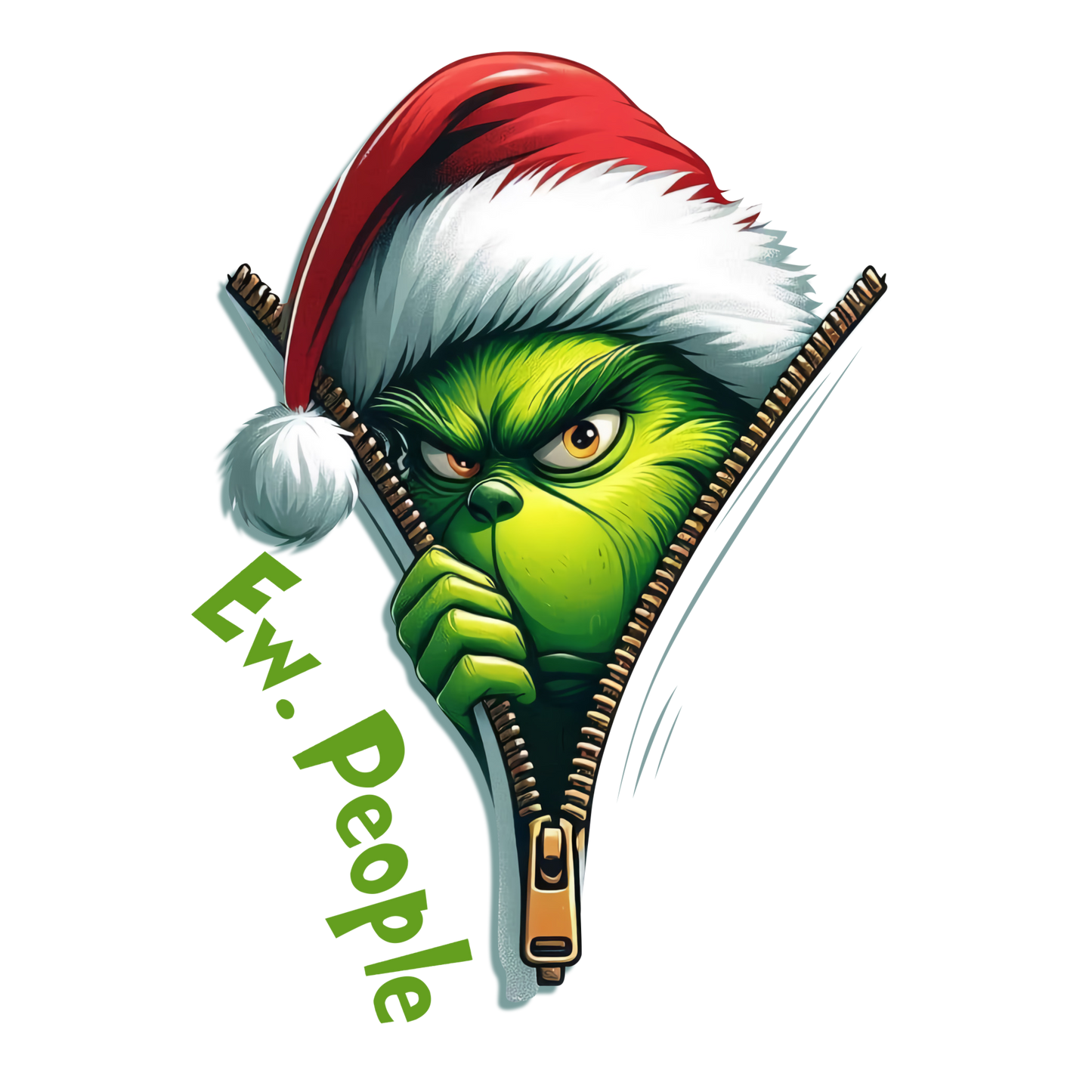 V. Green Man Ew People Zipper Decal