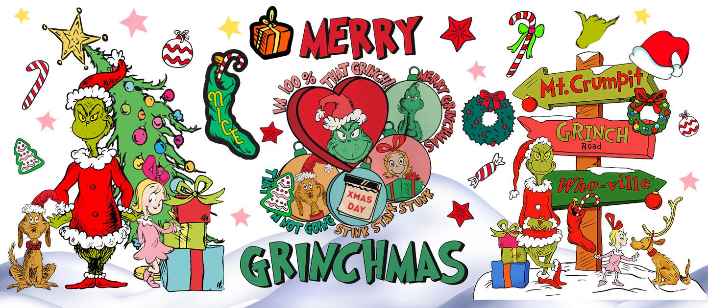 FF. Green Man Merry Grinchmas UVDTF