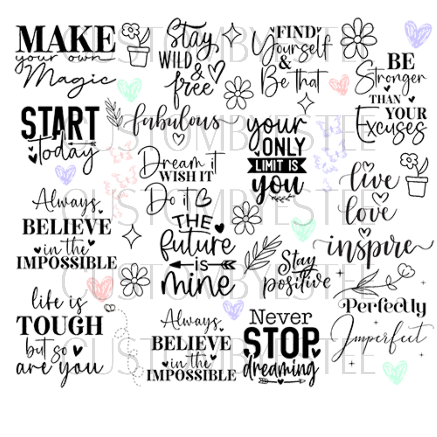 A16. ELEMENT SHEET- Inspirational Words