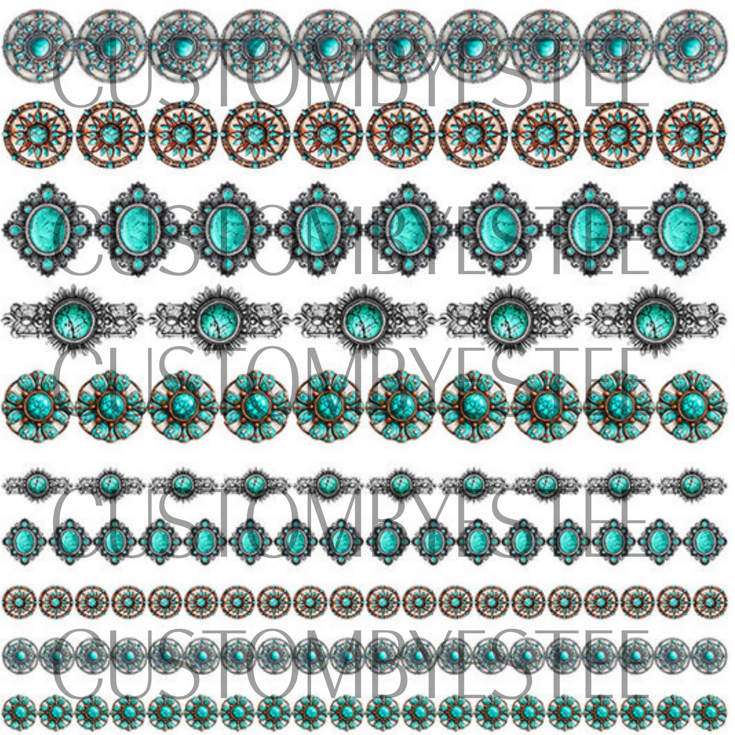 A8. ELEMENT SHEET- Turquoise Gems
