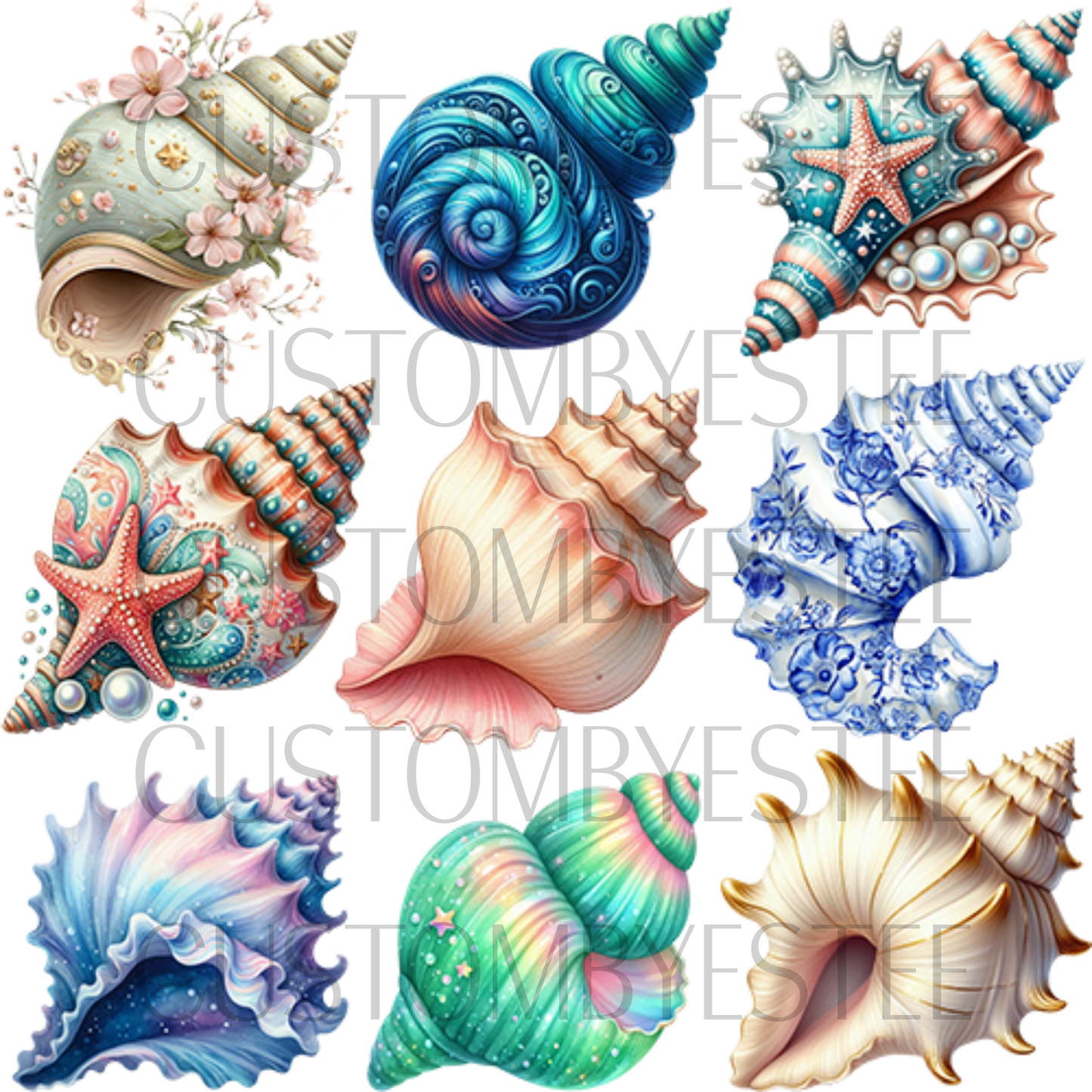 B13. ELEMENT SHEET- Fancy Conch Shells