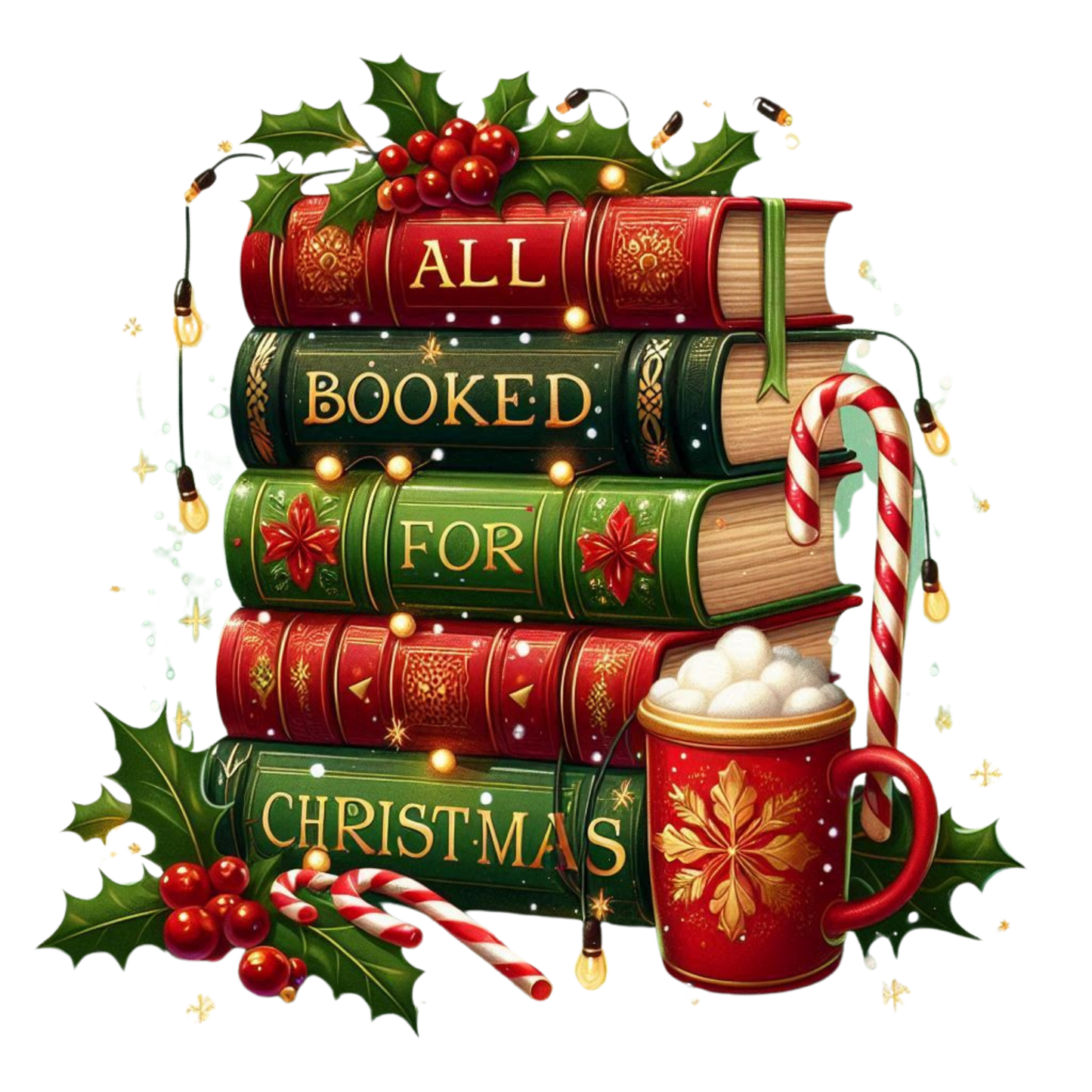 M. All Booked for Christmas Decal