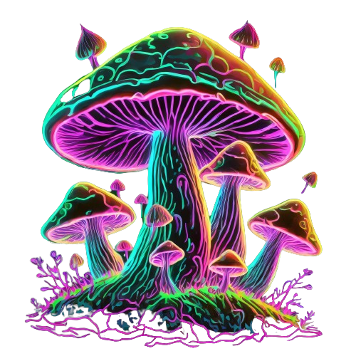 364. HOLOGRAPHIC Mushroom Decal