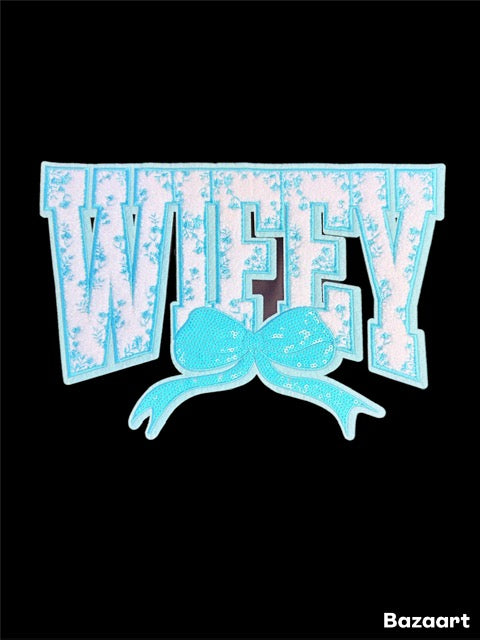 PATCH J. Teal Wifey Bow