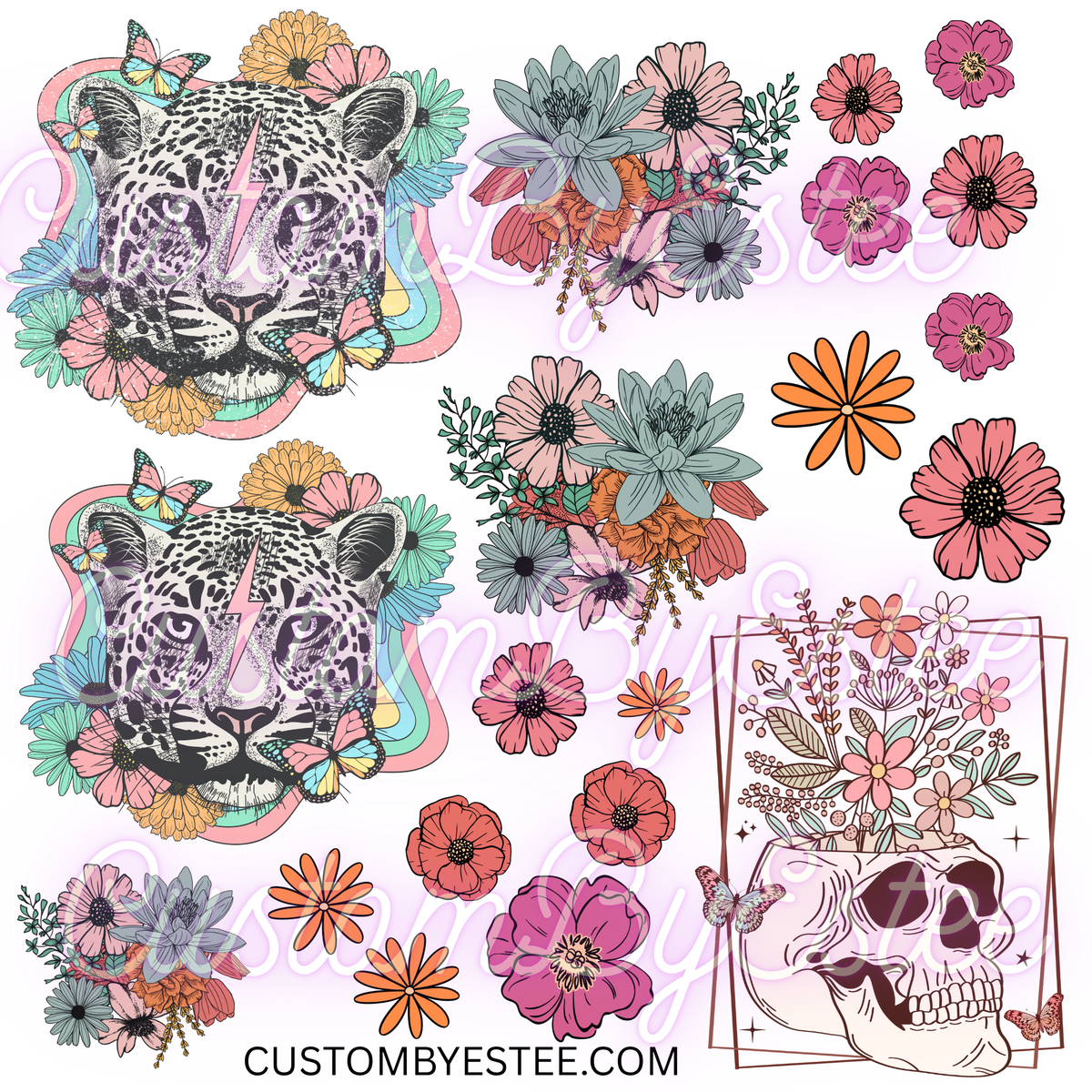 ELEMENT SHEET 1- Pastel Leopard Boho