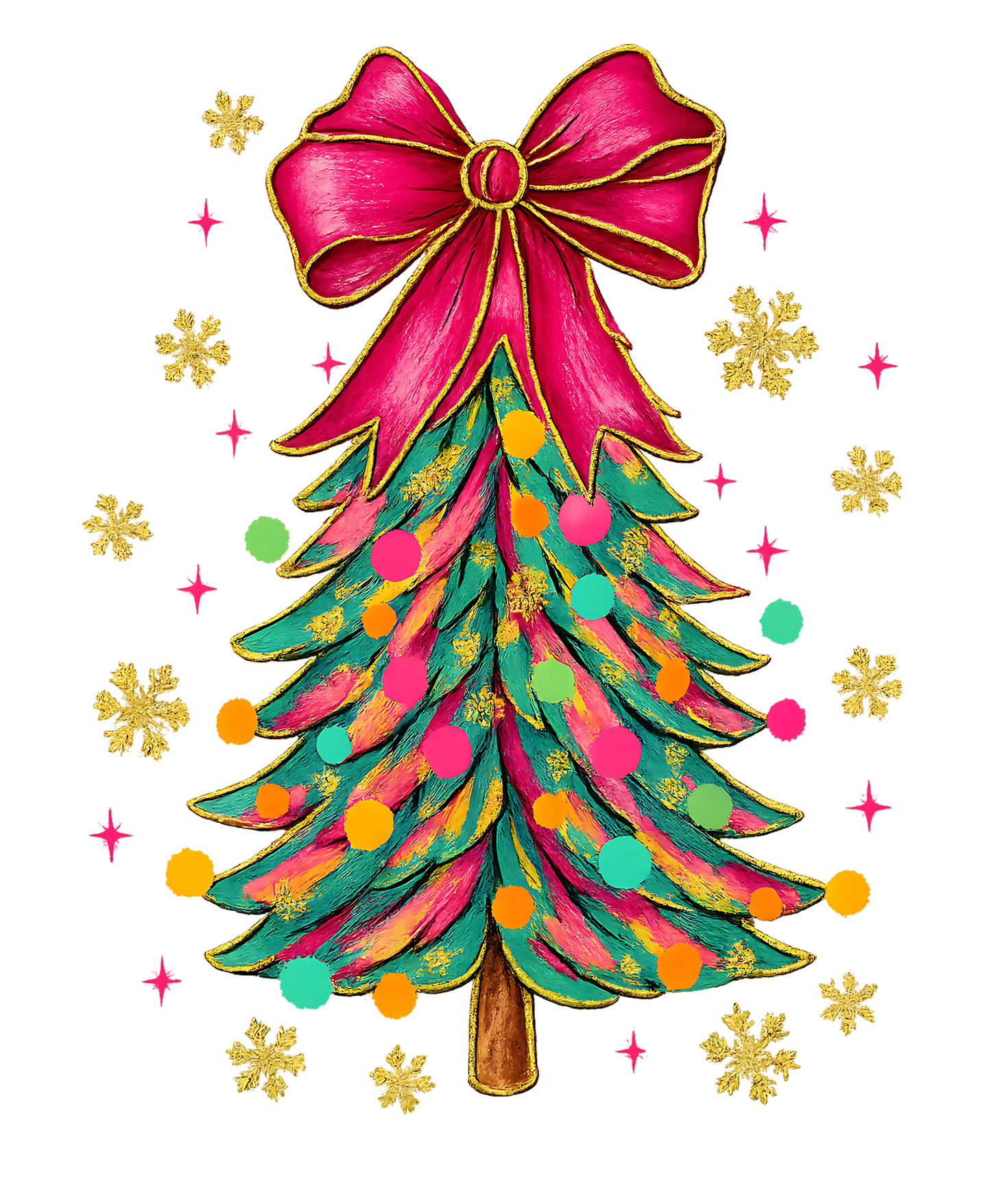 B. Cute Christmas Tree Decal