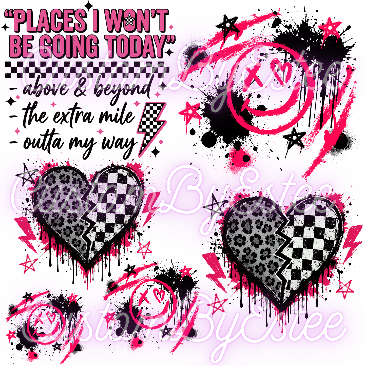 E. ELEMENT SHEET- Punk Hearts Embellishment