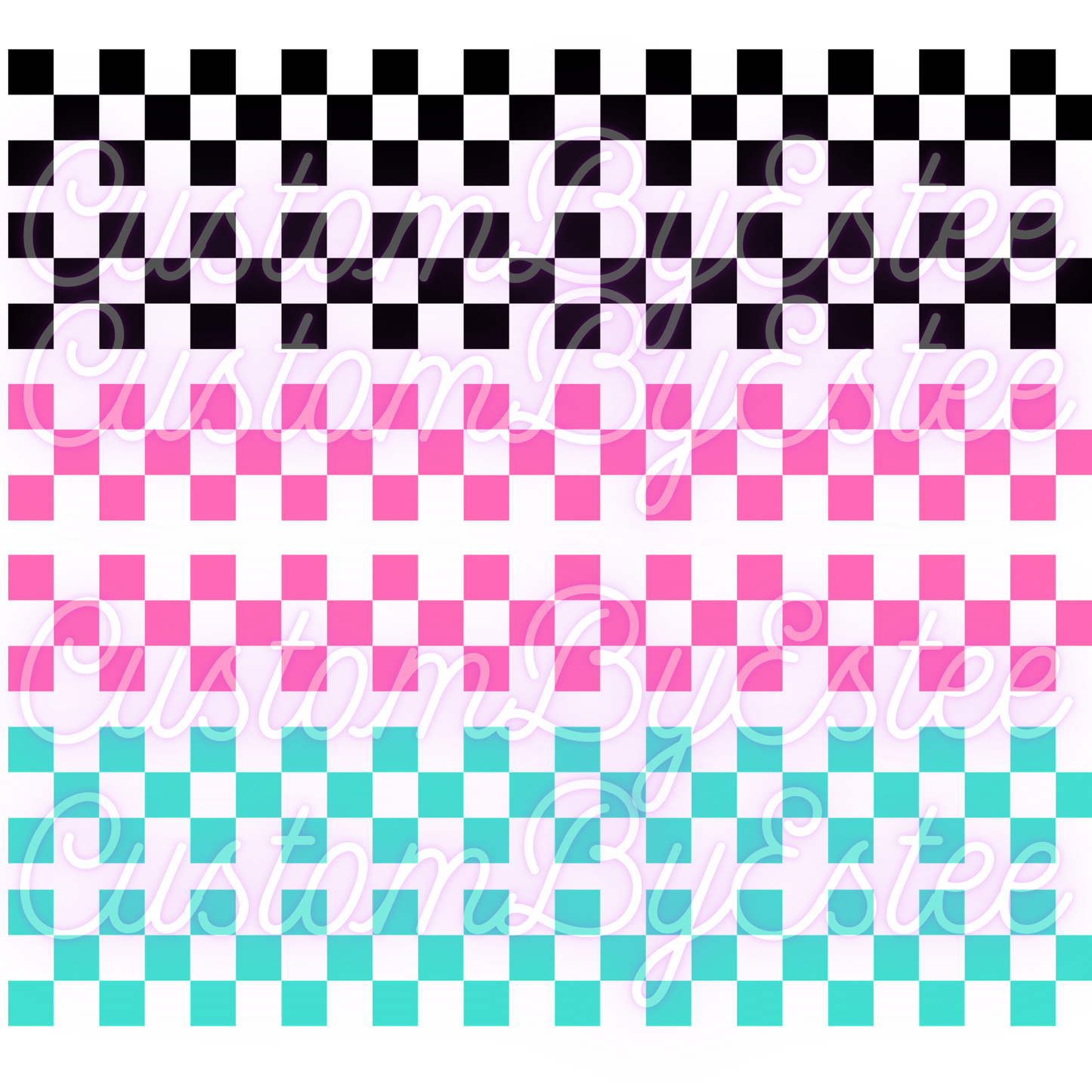 A. ELEMENT SHEET- Black Pink Teal Checkers