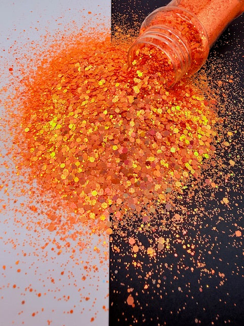 Juicy- Orange Pink Chrome Chunky Mixed Glitter 13-4