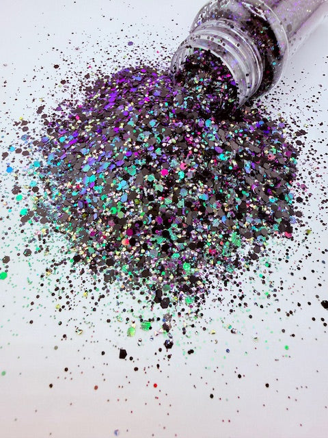 Galactic AF- Black Green Pink Purple Chunky Custom Mixed Glitter 11-3