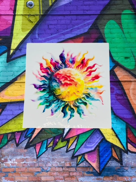 233. Rainbow Sun Decal