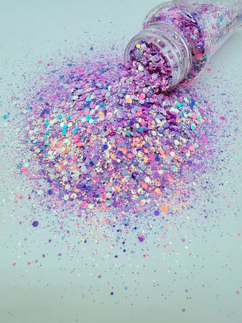 Birthday Behavior- Pink Purple Opal Chunky Custom Mixed Glitter 14-3