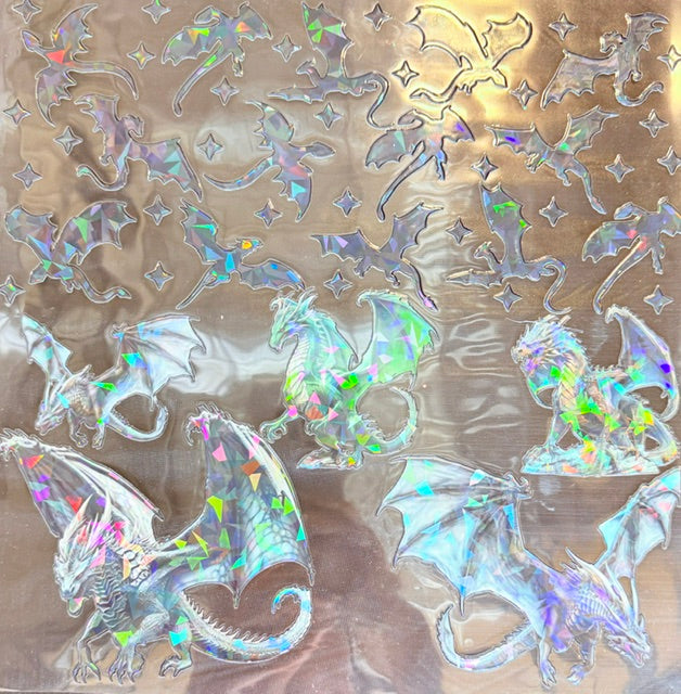 C21. ELEMENT SHEET- Black Fragment Holographic Dragons