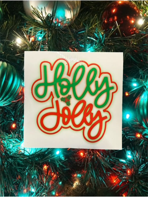 307. Holly Jolly Decal