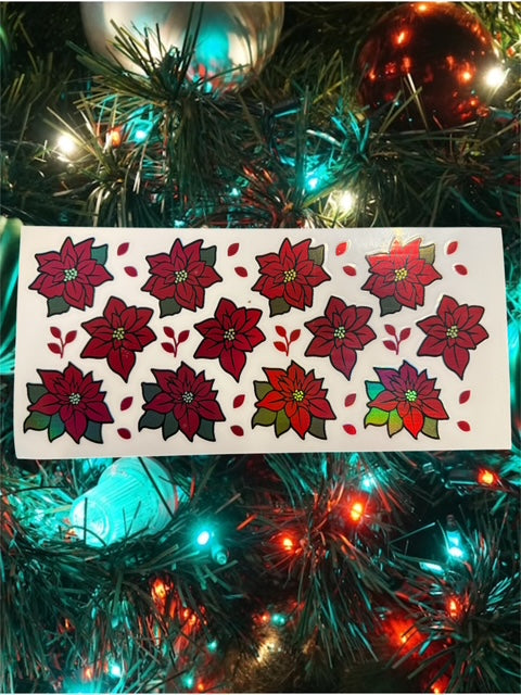 43. HOLOGRAPHIC Poinsettia UVDTF