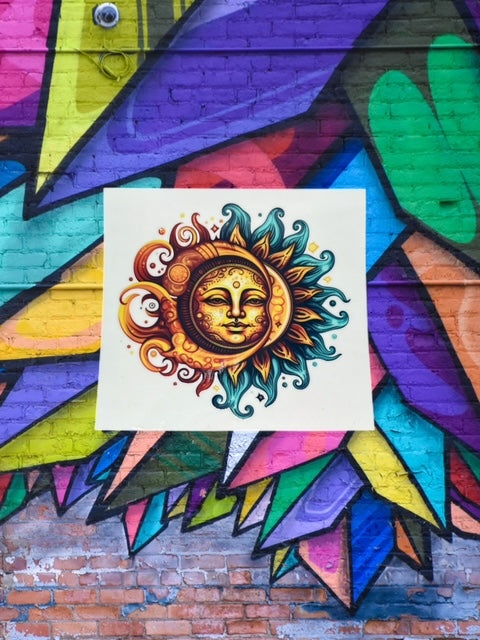 282. Sun Moon Decal