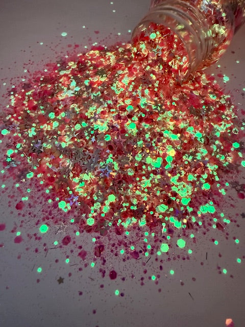 Starluxe- Pink Star Glow Glitter 10-10