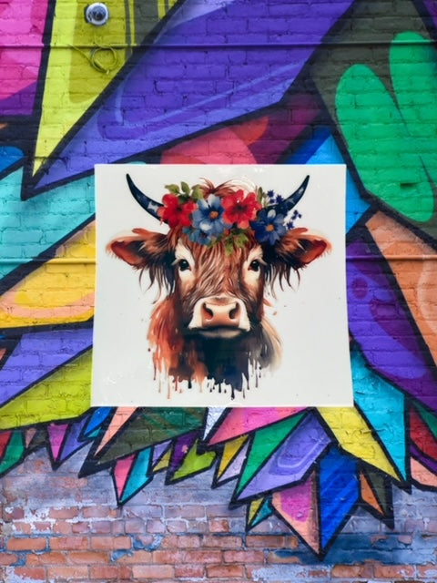 296. Floral Cow