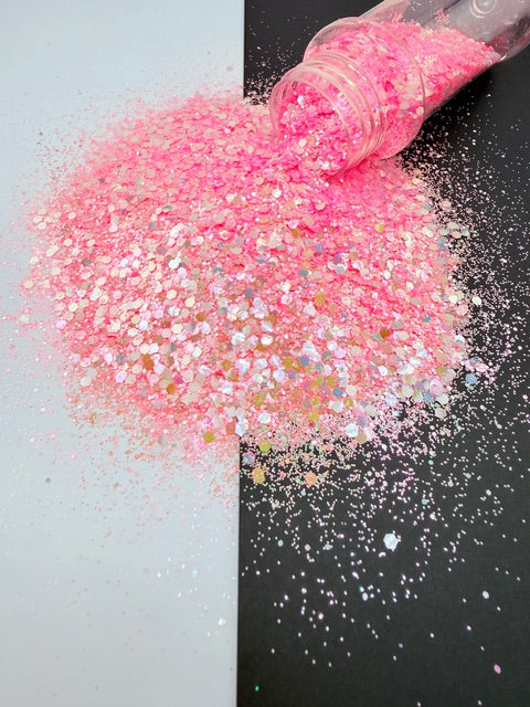 Penthouse Pink- Pink Color Shift Chrome Chunky Mixed Glitter