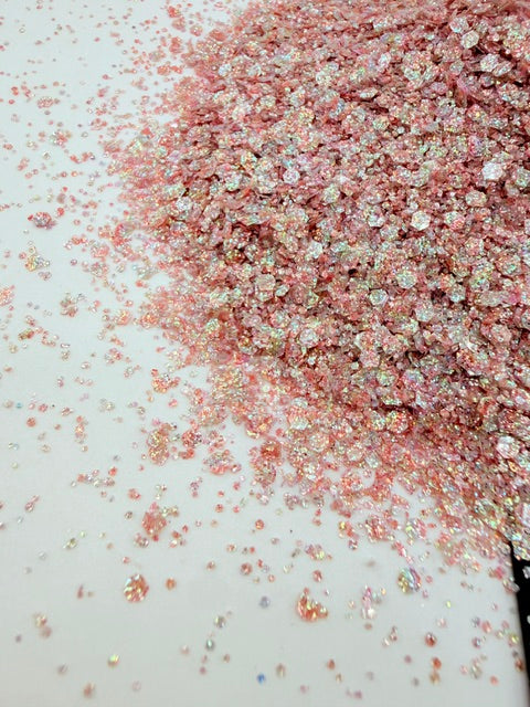 Antique Rose- Sparkling Pink Chunky Mixed Glitter