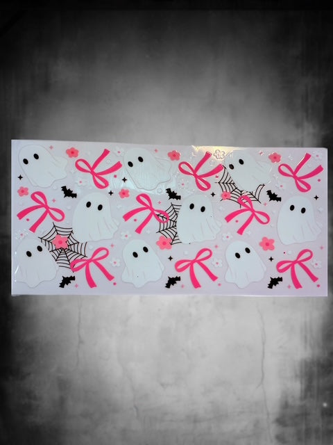 224. Pink Bows and Ghosts UVDTF