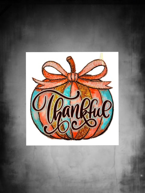 306. Thankful Fall Pumpkin Decal