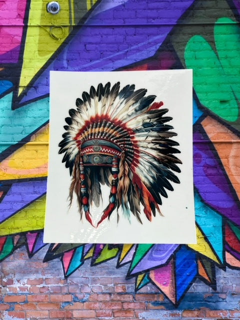 300. Indian Headdress Decal