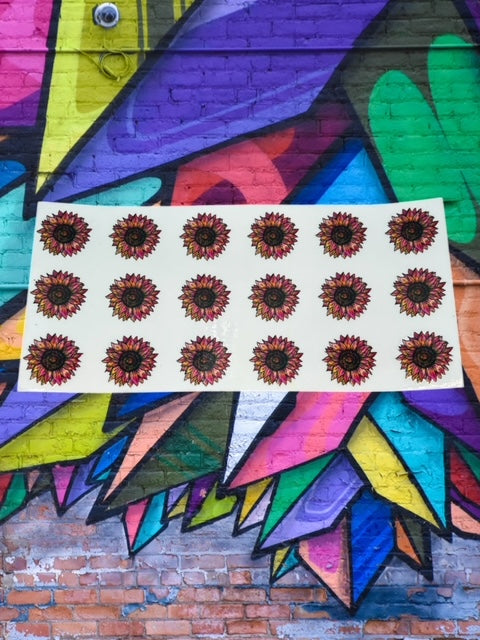 317. Mini Pink Sunflower UVDTF