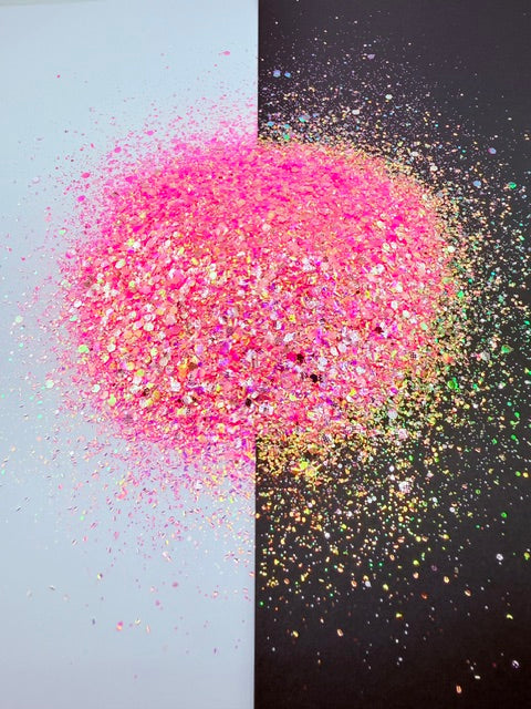 EXCLUSIVE MIX 4- Pink Chrome Textured Bubble Chunky Mix