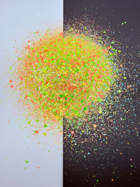 EXCLUSIVE MIX 6- Neon Yellow Green Coral Chunky Mix
