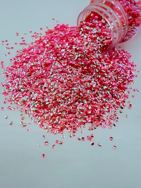 3D Bubble Glitter 5 - Chunky Irridescent Pink Bubble Glitter 6-4