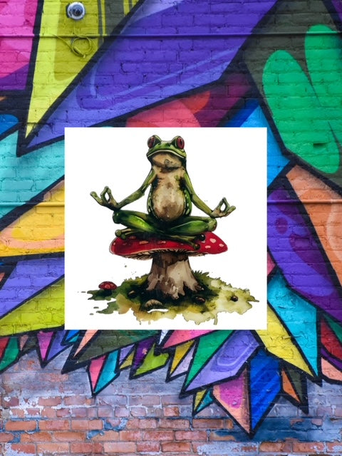 330. Unbothered Frog Decal