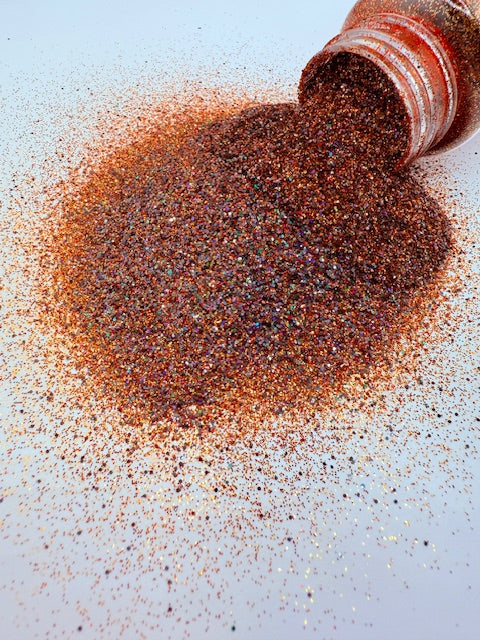 Carnival of Shadows - Fine Plus Orang and Black Holographic Custom Mixed Glitter 1-5