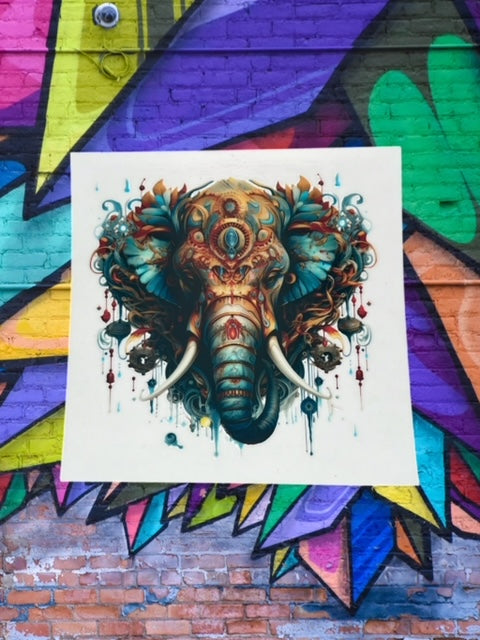 339. Fancy Elephant Decal
