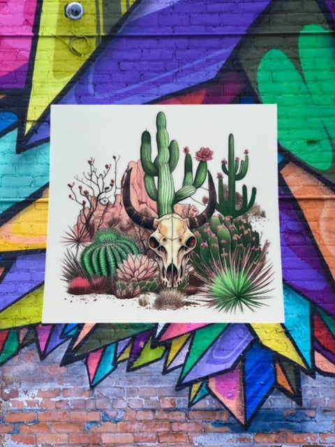 343. Cactus Skull Decal