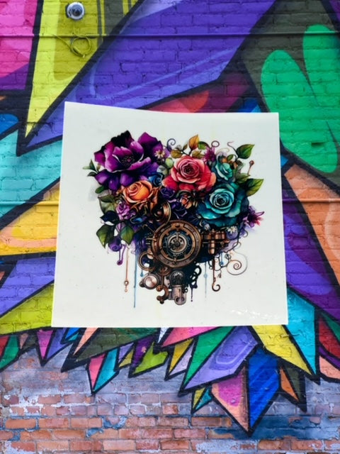 347. Steampunk Drip Floral