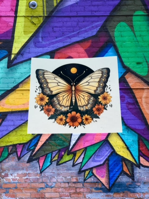 347. Moth Butterfly Lunar Decal