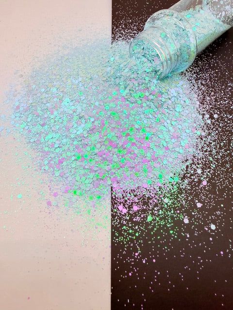 Mystic Ice- Icey Blue Pink Colo Shift Chunky Mixed Glitter