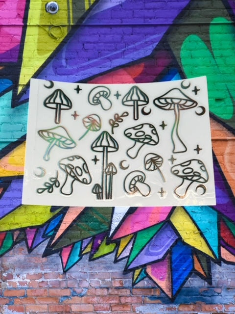 101. Holographic Magic Mushrooms Decal