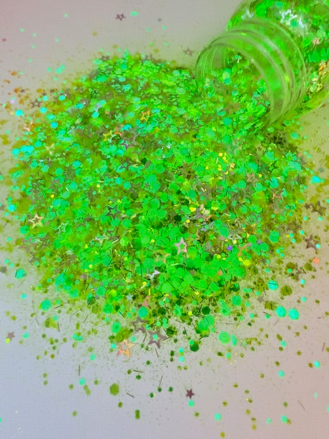 Solar Glow - Yellow Star Glow Glitter 5-9