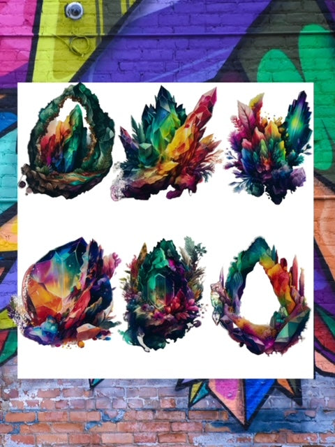 385. Crystal Geode Decal Bundle