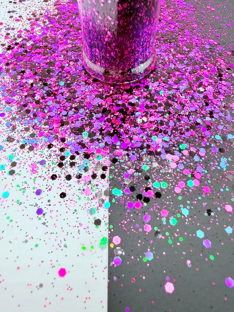 Freaky Friday - Black Purple Pink Chunky Custom Mixed Glitter 13-8