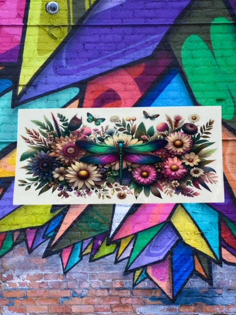 391. Floral Dragonfly UVDTF