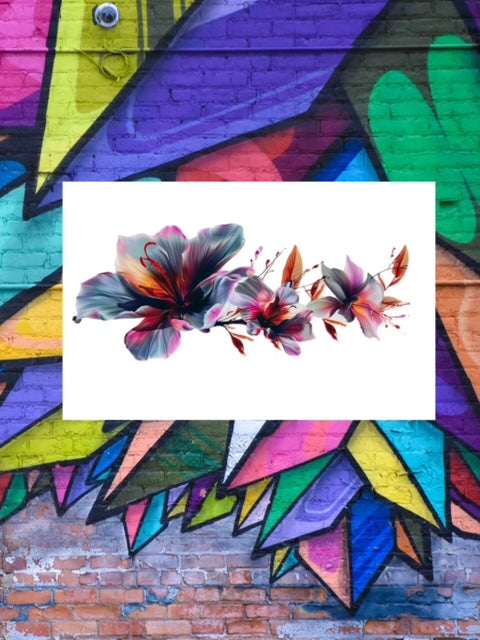 389. Large Floral UVDTF