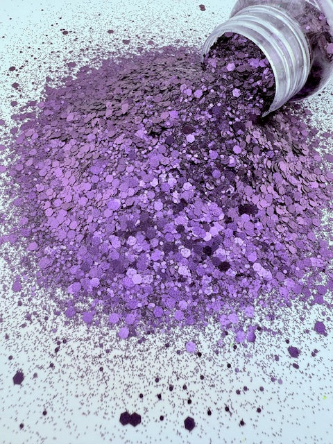 Midnight Amethyst - Dark Purple Chunky Mixed Glitter 5-3