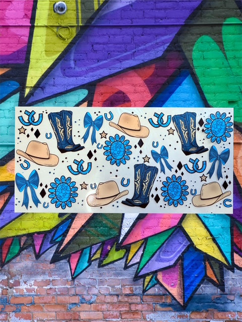 611. Turquoise Western Embellishment UVDTF