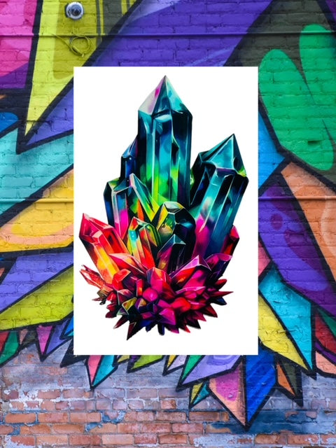 27. Large Crystal Cluster Decal