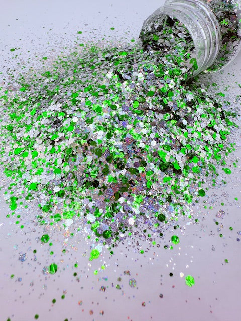 Velvet Spruce- Green and Textured Holographic Chunky Mixed Glitter 11-2